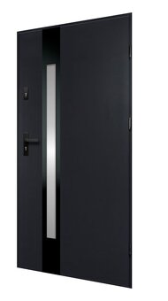 Temida Black P55 90 pravé antracitové vonkajšie dvere - 5