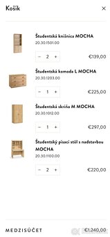 Študentský písací stôl s nadstavbou CILEK MOCHA - 5