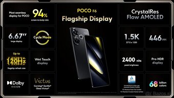POCO F6 8GB 256GB nový zabalený - 5