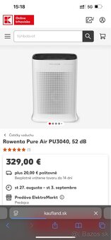 Rowenta čistička vzduchu nová 3040 - 5