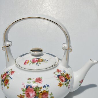 Veľký starožitný porcelánový čajník z Anglicka - 5