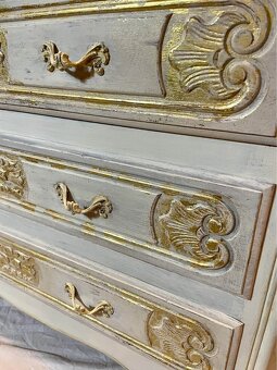 vintage komoda, chalkpaint uprava, v 75 cm,s 83 cm,h 44 cmm - 5