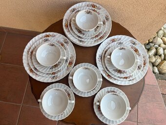 Anglický porcelán s farebným motívom ovocia a kvetov - 5