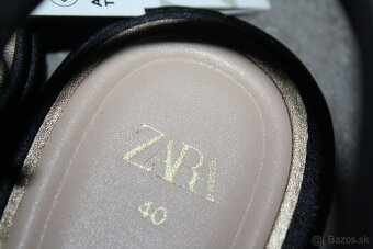 ZARA pohodlne cierne topanky s volnou pätou - 5