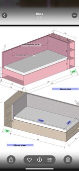 Posteľ 90x 200 ako nová - sivá - 5