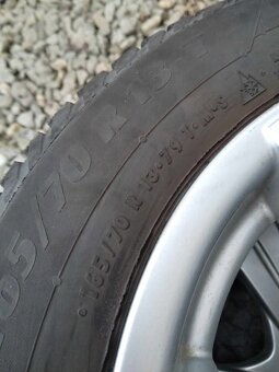 Alu 4 x 100 R 13 + celoročné pneu 165/70 R 13 MATADOR. - 5