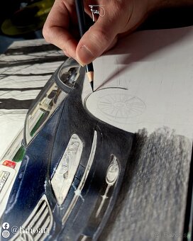 Originálna ručne kreslená ilustrácia auta - 5