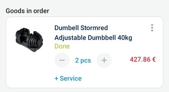 Nastaviteľné činky stormred 5-40kg - 5