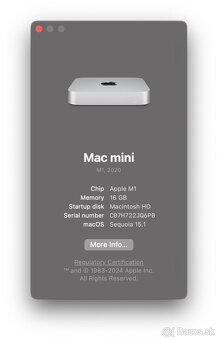 Predám Mac mini M1 16GB 512GB SSD - 5