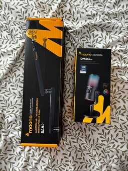 Mikrofón MAONO DM30 RGB Black + rameno + pop filter - 5