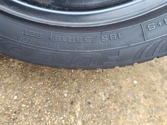 Plechové disky 5x100 R15 + zimné pneumatiky 185/55 R15 - 5