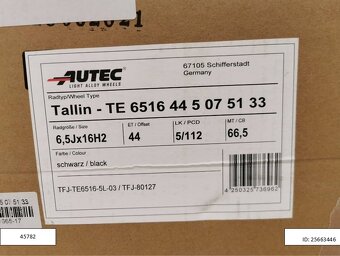 Vw Passat, Škoda alu disky 6,5J R16 5x112 ET44 1252 - 5