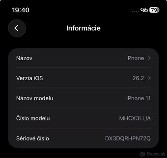 Predám iPhone 11, 128 GB, čierny - 5