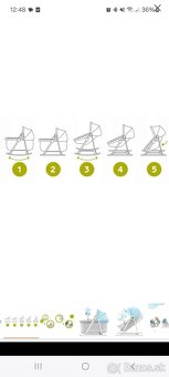 Lehátko/postielka Kinderkraft 5v1 - 5