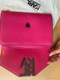 Karl Lagerfeld - ruzova kabelka/pouch - 5