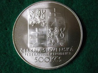 Strieborná 500 Kčs 1993 Tenis - TOP stav - 5
