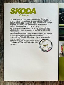 Dobový prospekt Škoda 105 serie ( 198X ) NL " užovka " - 5