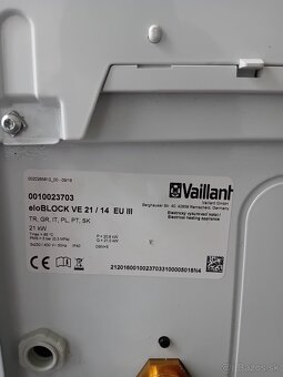 Predám elektrický kotol vaillant eloBlock VE 21 - 5