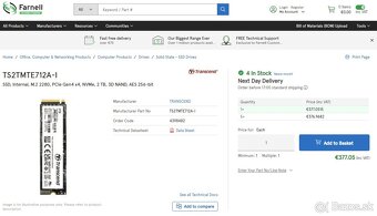 2TB Transcend MTE712A PCIe NVMe 4.0 x4 Industrial - 4 000TBW - 5