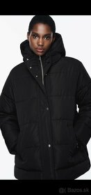 NOVÁ Zara čierna zimná bunda s kapucňou - 5