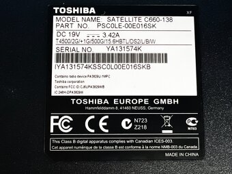 Notebook Toshiba Satellite C660 - 138 - 5