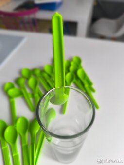 Tupperware lyžičky závesné, 25ks zelené, nové - 5