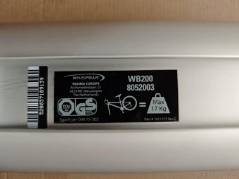 WHISPBAR WB200, strešný nosič na bicykle, nový - 5