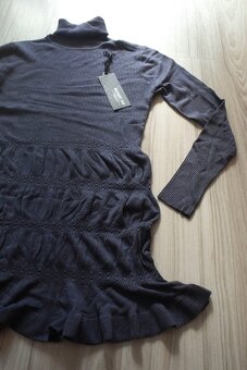 Pletené rolákové minišaty/tunika, v. S/M - 5