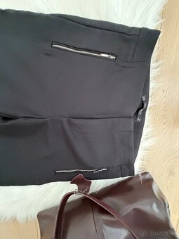Dámske čierne elegantné nohavice XS, ZARA - 5