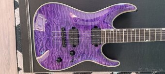 Predám elektrickú gitaru ESP LTD MH1000NT-QM See Thru Purple - 5