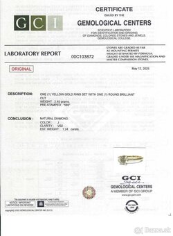 Nový diamantový prsteň s GCI certifikátom - 5