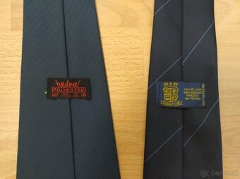 Set 2x pánska kravata modrej farby - 5