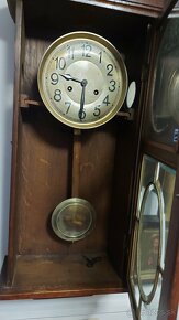 Predám funkčné polbicie nástenné hodiny Artdeco 1920 gong - 5
