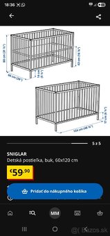 Detská postieľka ikea - 5