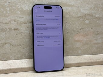 iPhone 16 Pro Max 256GB Black Titanium, 100%, 18 cyklov - 5