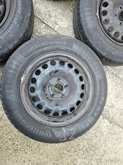 4x Plechové disky Opel 6Jx15, ET37 + letné pneu - 5