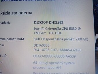 predám notebook Toshiba ,8gb ram , 240gb ssd , HDMI - 5