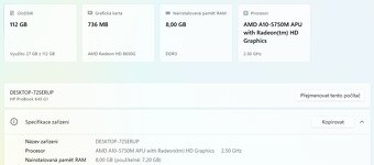 ▼HP ProBook 645 G1 - 14" /A10 (~ i5-5300u) / GPU 0,75GB/ 8G - 5