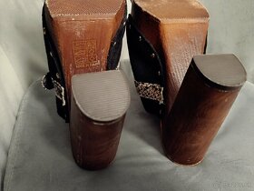 Dreváky - topánky na vysokom opätku veľ. 36 - 5