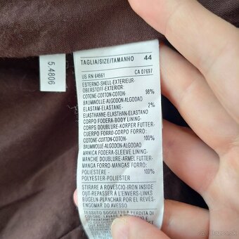 Menčestrové hnedé sako zn. Benetton - 5