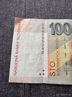 100 Slovenských korún 2 ks Séria U z roku 2001 & 2004 - 5