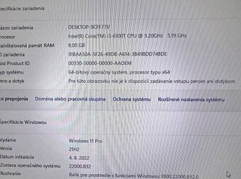 Mini počítač Dell.Intel i3-6100T 2x3,20GHz.240G SSD.8gb ram - 5