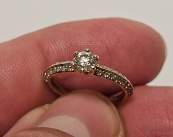 14k zlatý prsteň 0,63ct - 5