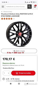 R18 5x114,3 mm ALU disky MAM čierne - 5