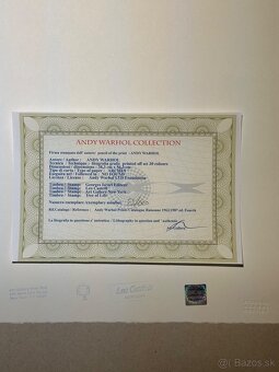 Andy Warhol " Apple" Limitovaná edícia_Certifikát - 5