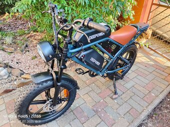 Śtýlový fat ebike s obrovskými batériami Deepower 1000W,60Ah - 5