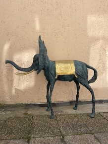 KOSMICKÝ SLON - VELKÁ BRONZOVÁ SOCHA 171 cm - 5