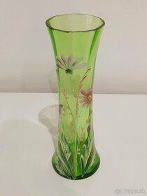 Váza, vázy - brúsené sklo, hutné sklo, art deco. - 5