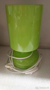 lampa zo skla stolová, zelenej farby, v25cm - 5