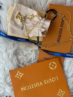 Nový nenoseny nahrdelnik Louis Vuitton dvojitá retiazka - 5